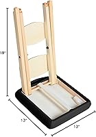 Vista 2 de Mt Massage Tables Lightweight Wooden Handy Folding Massage Stool Wood Foldable Tattoo Stool, Black