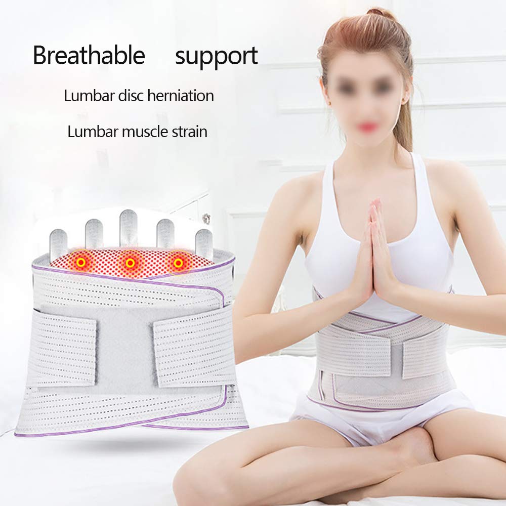 Faja Lumbar Fitness, cinturón de Soporte Lumbar, cinturón de compresión para Hombres y Mujeres, Alivio del Dolor de Espalda, Hernia de Disco, ciática, escoliosis y más,XXL