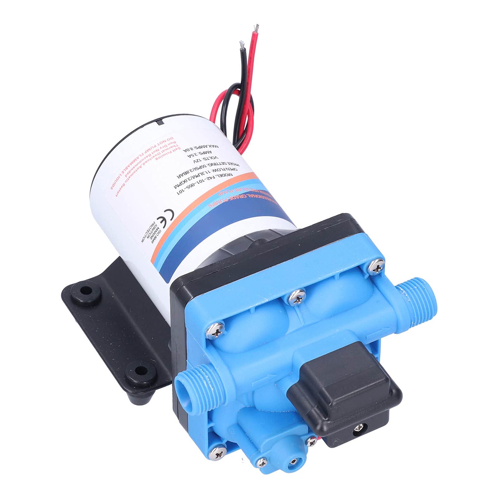 Haofy Wysokociśnieniowa Pompa z mikromembraną, Samozasysająca 11,3 L/min, 38 M, do Podgrzewacza Wody do Opryskiwania w Rolnictwie Ogrodowym (F42-101-055-101 (12V))