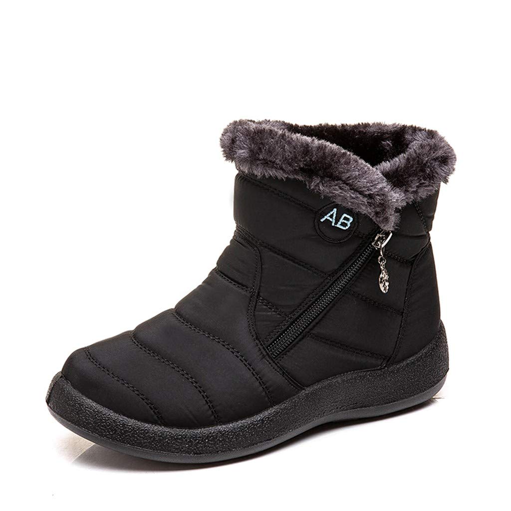 Bottes d'hiver pour femme - Imperméables - Doublées - Bottes de neige - Chaudes et confortables - Pour l'extérieur - Antidérapantes - Résistantes à l'usure