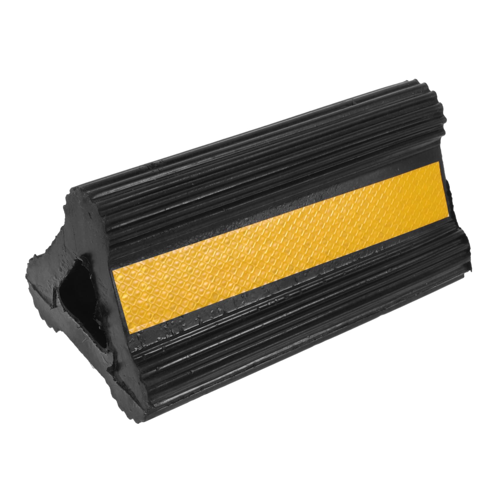 Cabilock Calzos para Ruedas De Goma Antideslizantes con Cinta Reflectante, Tope Triangular Portátil 210x115x105 Mm para Automóviles, Camiones y Remolques, Uso En Pendientes y Estacionamiento Seguro