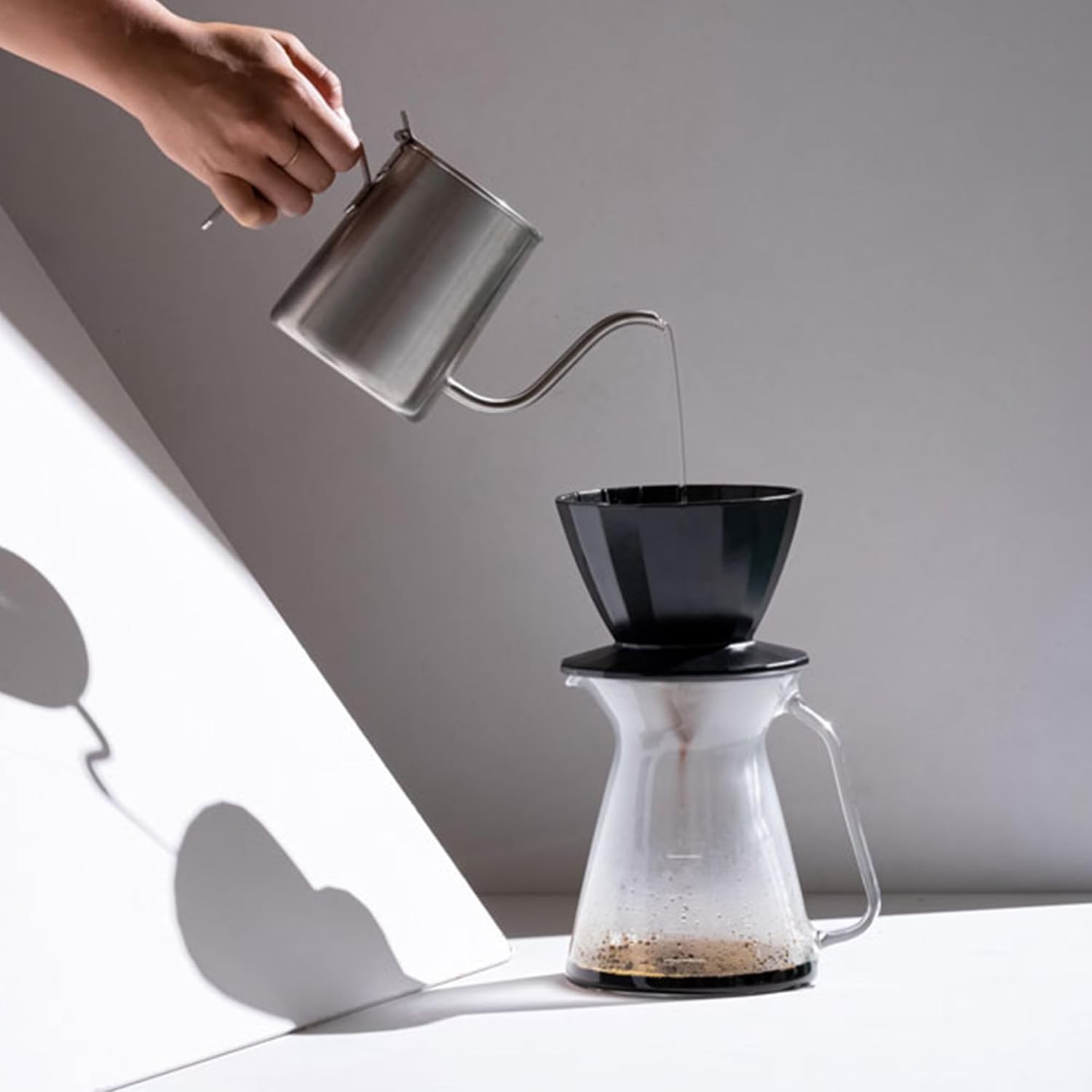 KYOTOH KAKU-KAKU COFFEE DRIPPER 2CUPS Pink Coffee Dripper Drip Pottery Conical Shape Stylish Made in Japan for 2 Cups