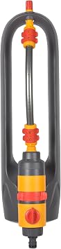 Hozelock | Rectangular Sprinkler AquaSave Pro 220 M | Oscillating Lawn Sprinkler | Adjustable Coverage | Customise Water Flow | Uniform Watering, Yellow & Grey