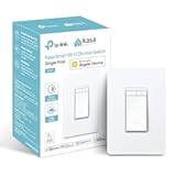 Kasa Apple HomeKit Smart Dimmer Switch KS220&comma; Single Pole&comma; Neutral Wire Required&comma; 2&period;4GHz Wi-Fi Light Switch Works with Siri&comma; Alexa and Google Home&comma; UL Certified&comma; No Hub Required&comma; White