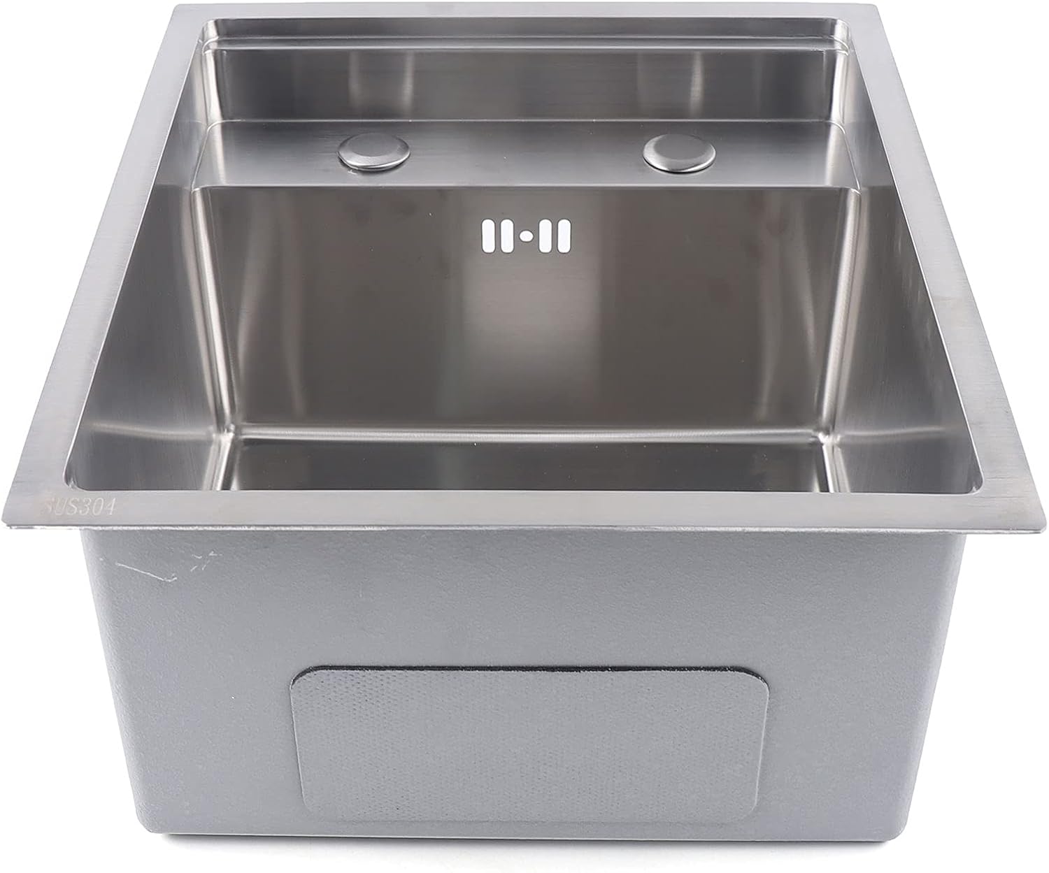 13.78 * 11.65 * 9.06 Drop In Kitchen Sink with Cover Hidden Kitchen Sink Single Bowl Square Stainless Steel with Folding Faucet Drain + Lid for Workstation RV Prep Kitchen and Bar Sink