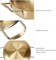 Vista 4 de PENO Olla de ramen, olla de fideos de acero inoxidable, oro para uso doméstico