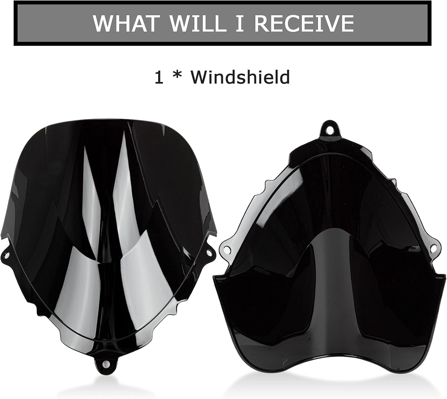 PSLER Windscreen Windshield Double Bubble for Katana GSX600F GSX750F 1998-2008 Black