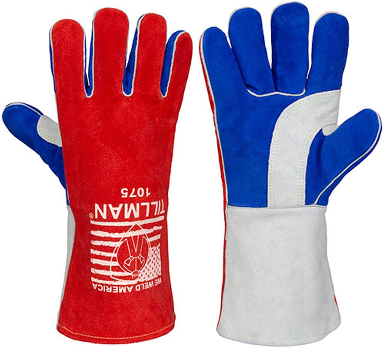Tillman 1075 We Weld America Premium Side Split Cowhide Welding Gloves - Large