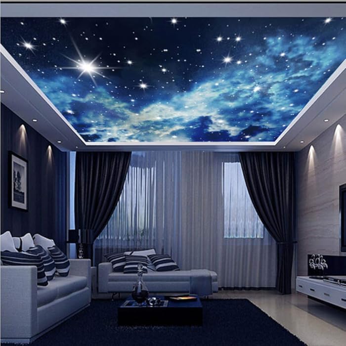 Buy Dalxsh Large Custom Wall Mural 3D Ceiling Murals Wallpaper Blue Sky