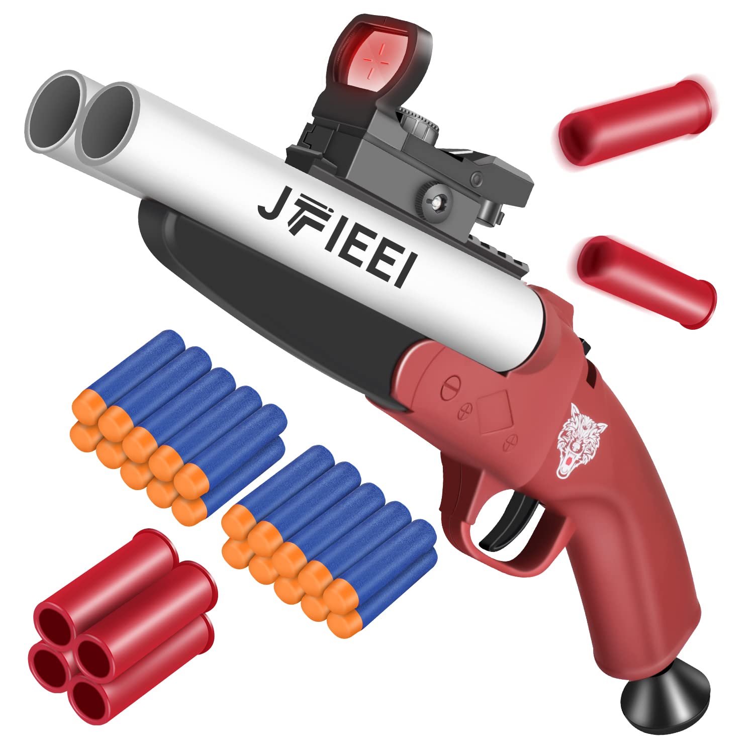 Buy JFIEEI Double Barrel Shell Ejection Soft Bullet Toy with 20PCS Foam
