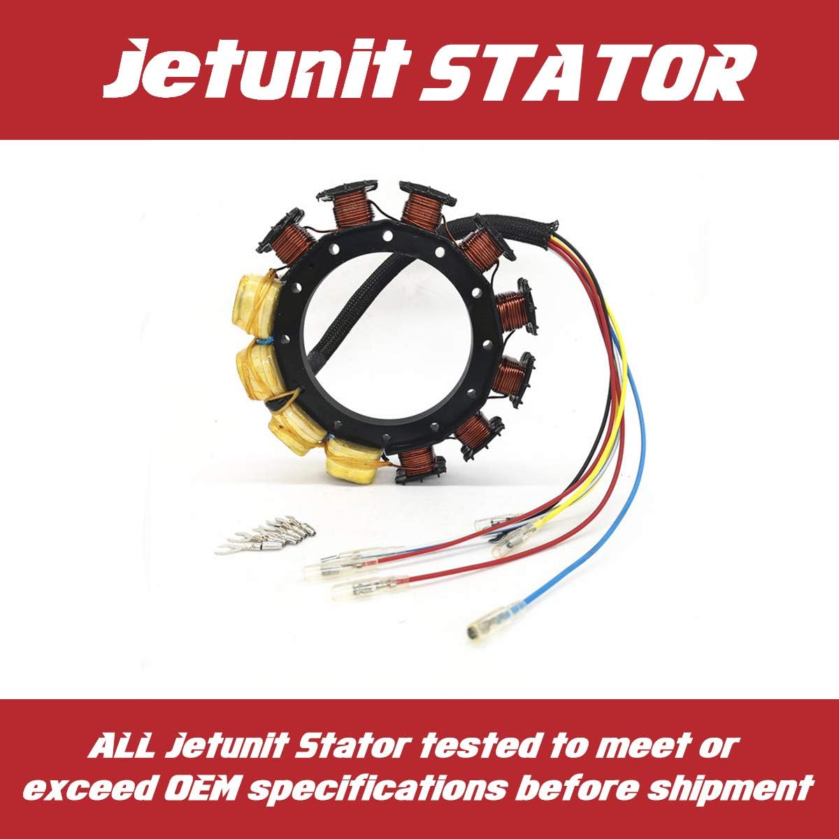 Stator for Mercury 174-9873-16 Outboard 135 150 175 210 HP SportJet 18-5867 398-9873A39 9873A3 9873A4 2-Stroke 6-Cylinder 16-AMP XR2 XR4 CARB M2 2.5 L 1997-2005