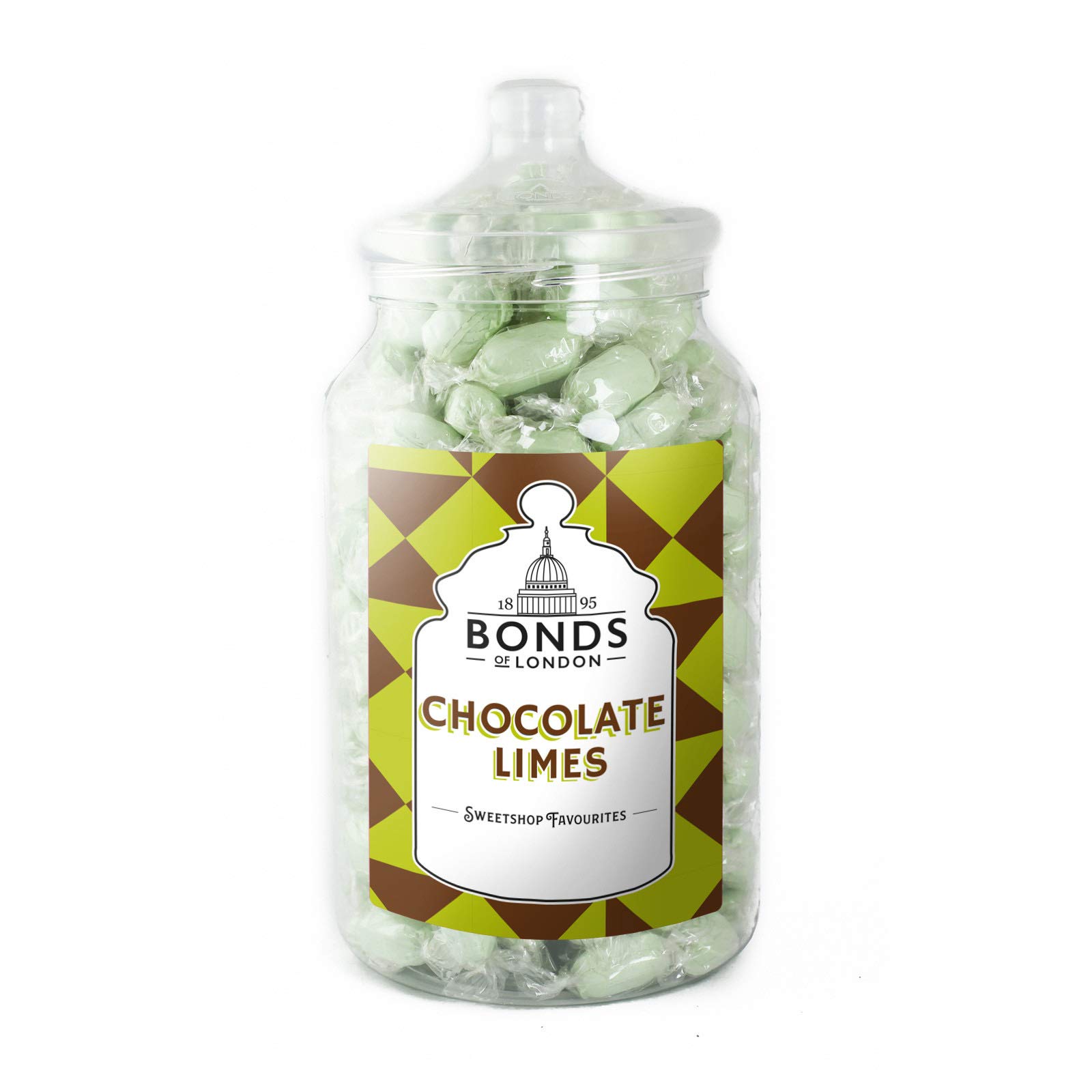 Bonds of London Chocolate Limes Jar, Vegetarian, Retro Gift, 1.7 Kg (Pack of 1)