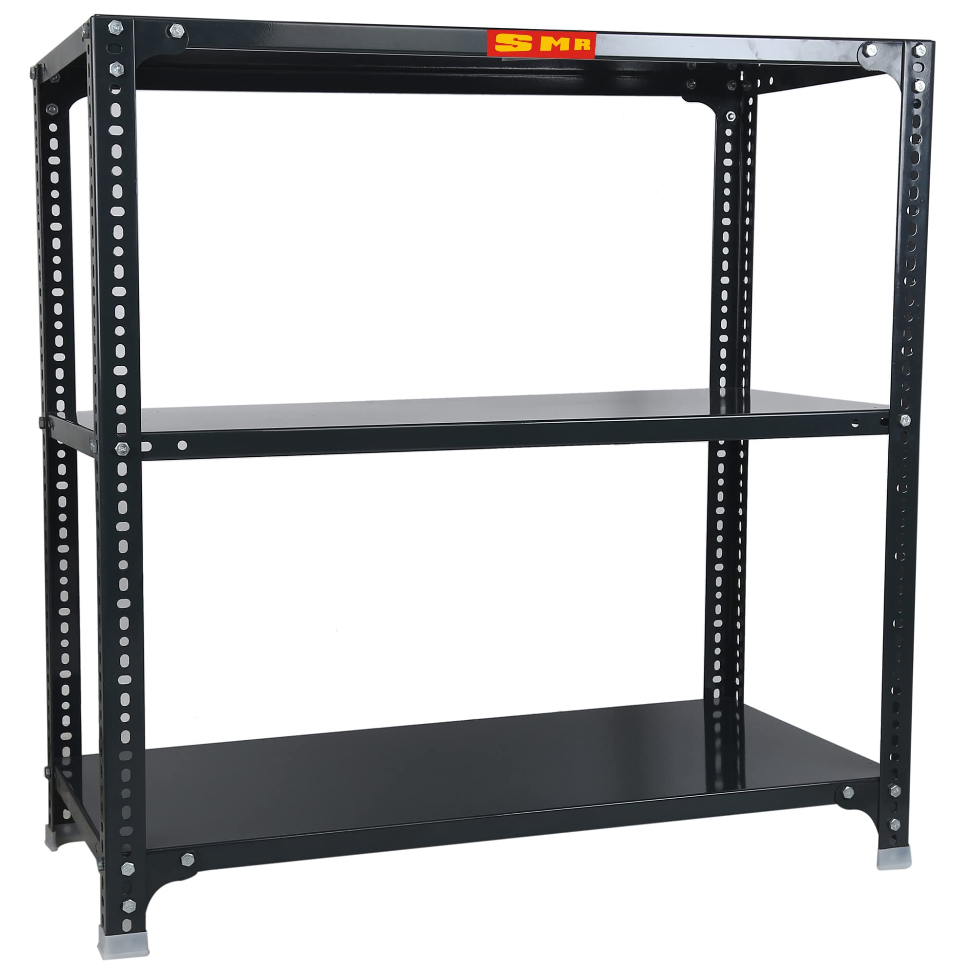 SMR Prime CRC Sheet 24 Gauge Multipurpose Slotted Angle Rack with 3 Shelf For Home, Office & Industry - (36X36X18 In, 12 Kg | 16 Gauge Angle-Grey)-image-40