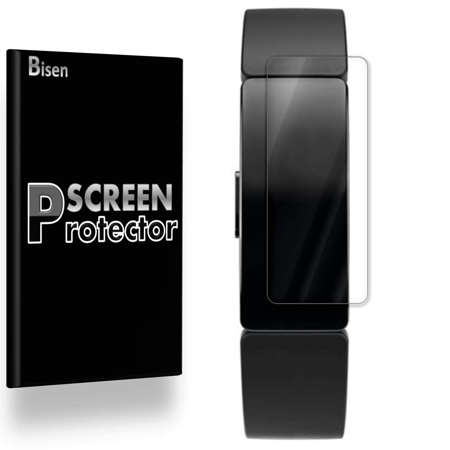 [3-Pack BISEN] Fit for Fitbit Inspire, Fitbit Inspire HR Screen Protector [Full Coverage], Full Cover Clear Screen Protector, Edge-to-Edge Protect, Anti-Scratch, Lifetime Protection