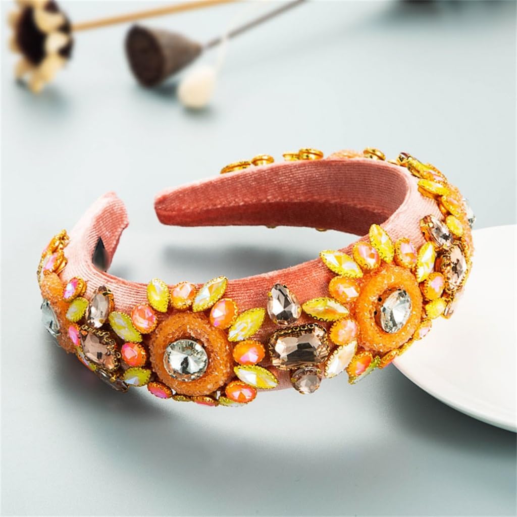 Personalized Heavy Duty Diamond Encrusted Crystal Hair Accessories Baroque Vintage Bands