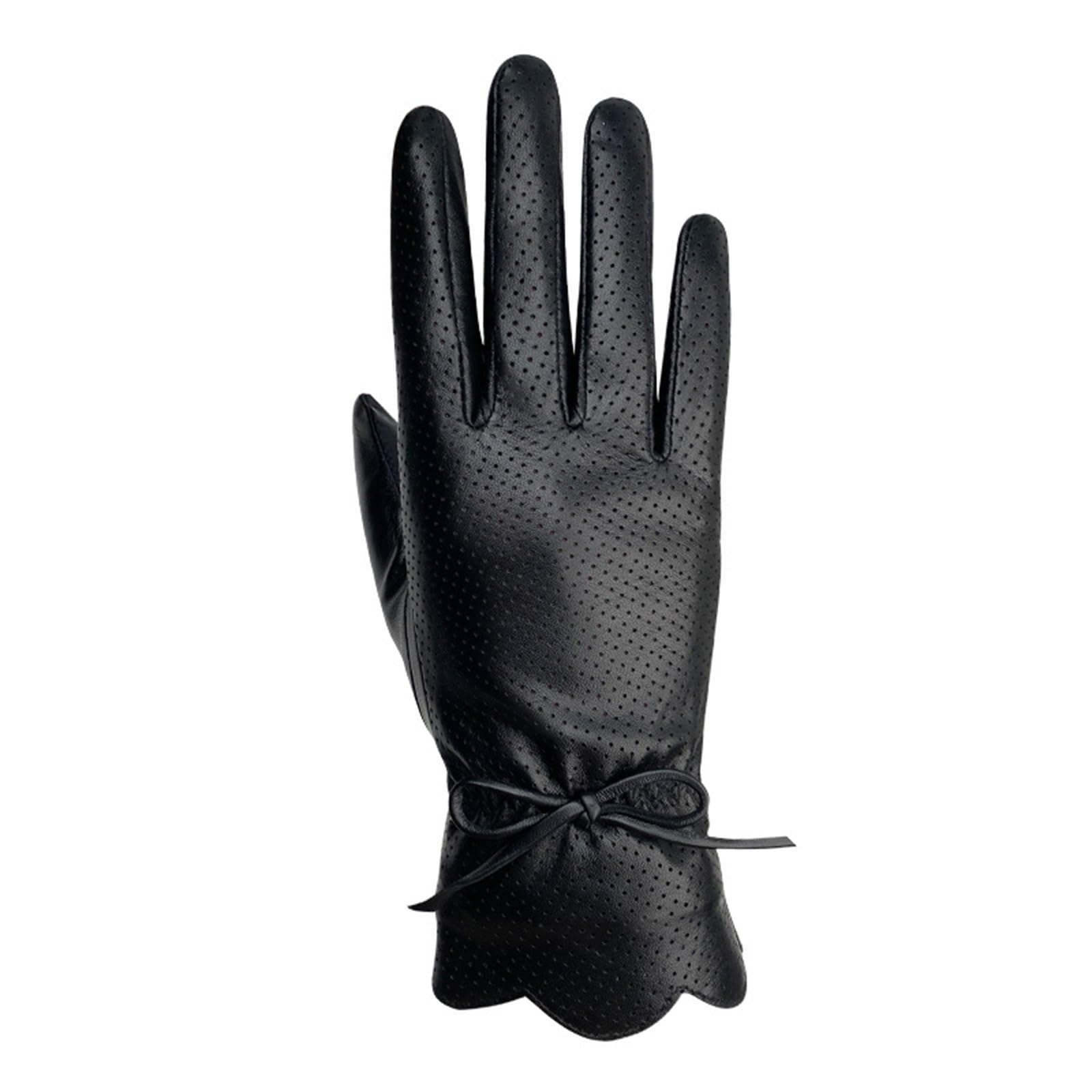 Gants de conduite en cuir femmes pour écran tactile par intempéries