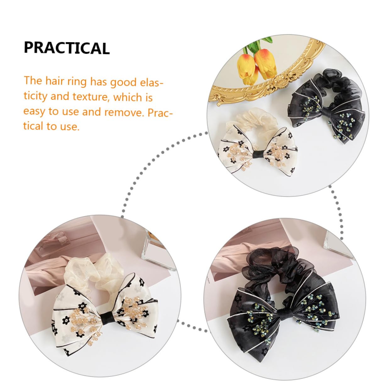 Beaupretty 10piezas Accesorios Cabello Diseño De Lazo y Elegantes Coletas Para Scrunchies Chic