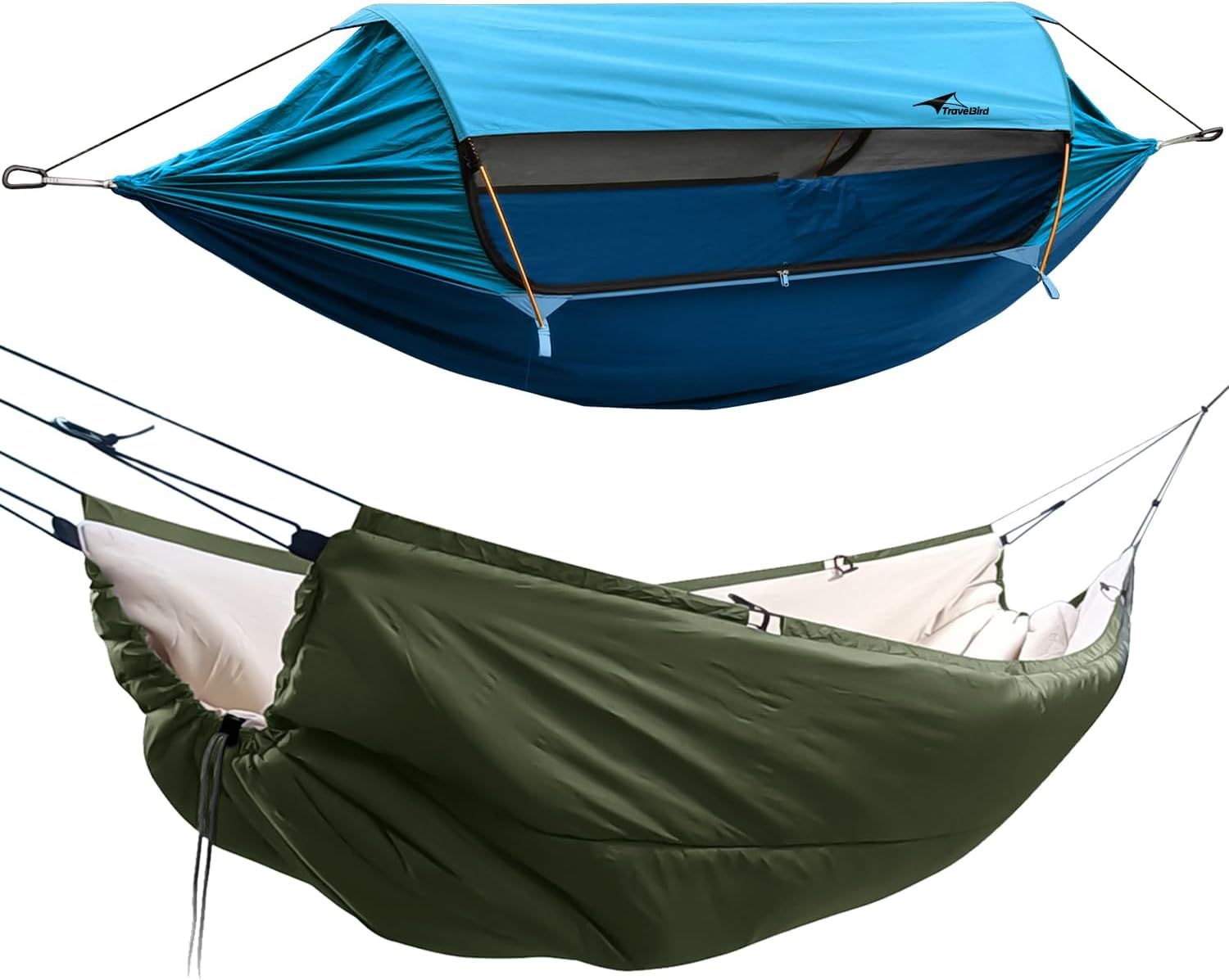Camping Hammock Tent with Hammock Underquilt, Lightweight Hanging Hammocks Tree Straps, Portable for Hiking, Backpacking