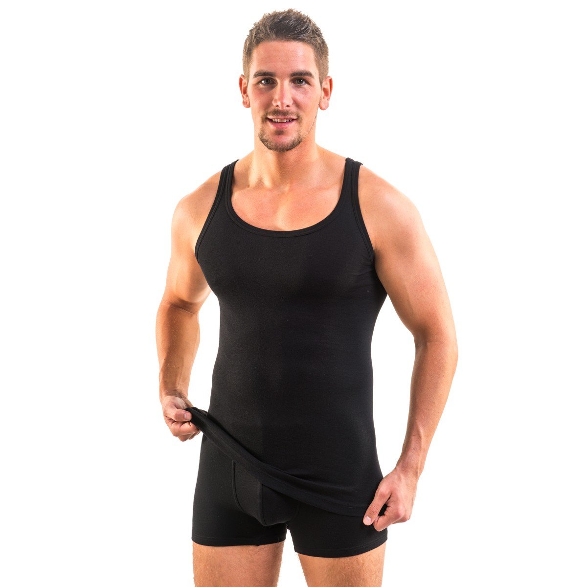 HERMKO 3000 Camiseta de Tirantes de Hombre (más Colores) de algodón orgánico