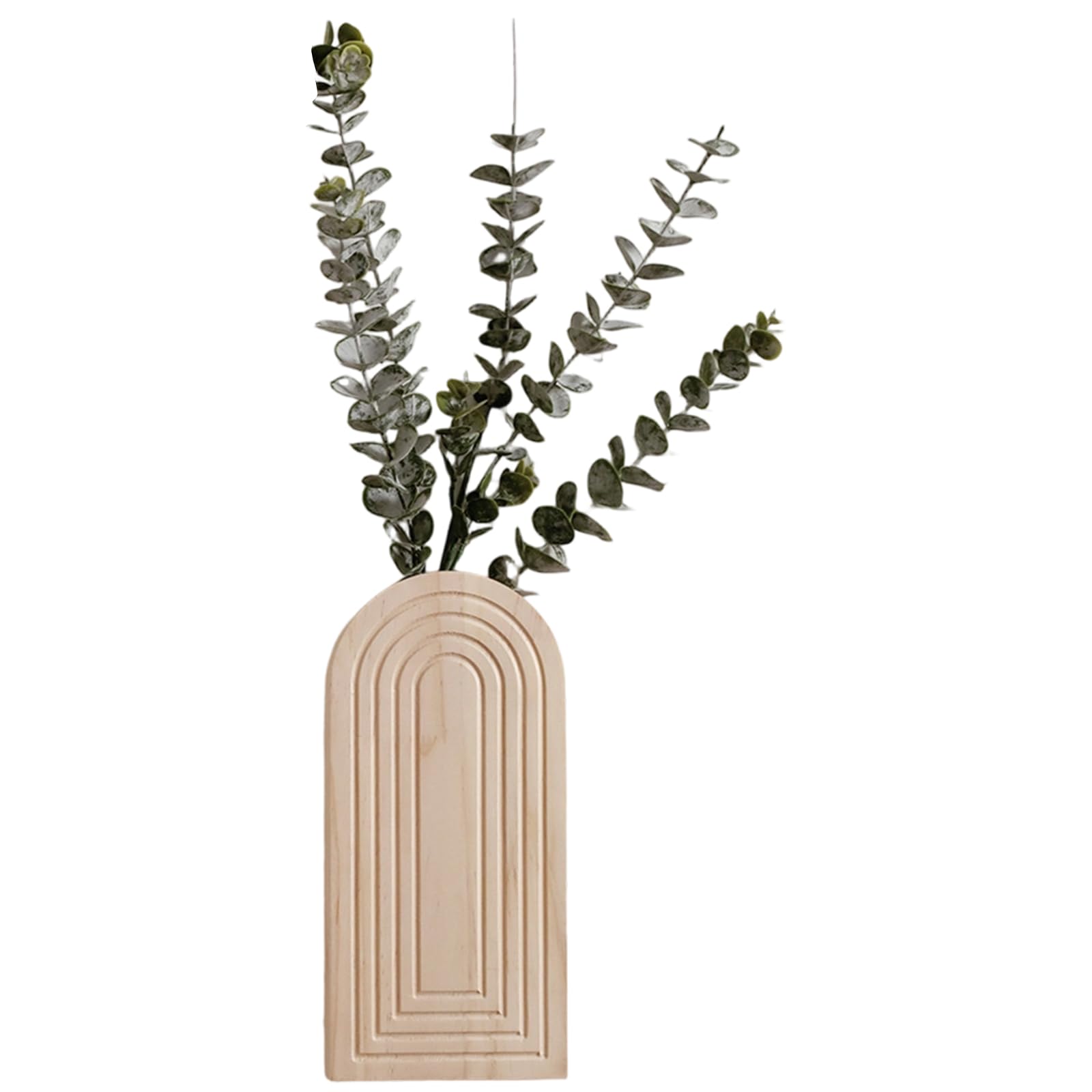 Limtula Wall Planter Vase Wooden Wall Vases Pocket Planter for Indoor Fake Plant Modern Farmhouses Home Decors for Entryway Wood Hanging Vase