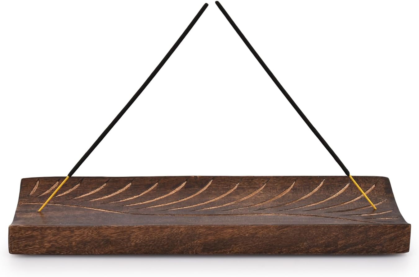 Kaizen Casa Incense Burner Holder - Woodburner - Ash Catcher Incense - Handmade Large Incense Holder for Aromatherapy