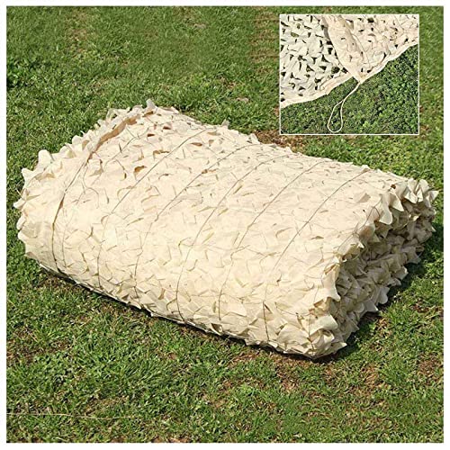 Xrdbfd Camouflage Net, Large Camo Netting Cover, Outdoor Shade Net, Used for Military, Hunting, Party Decoration, Beige Sunscreen Camouflage Netting, 1.5/2/4/6/8/10m,1.5x10m(4.9 * 32.8ft)