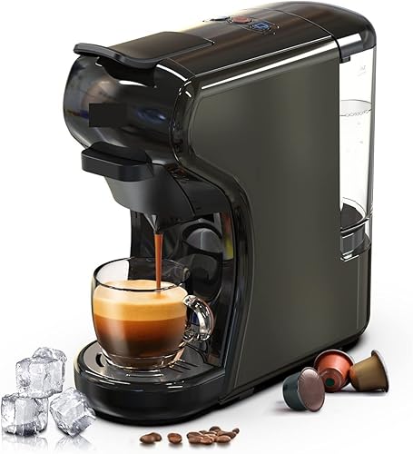 WJHSPkfj Espresso Machine Coffee Machine Bar Multiple Capsule Espresso Cafetera Coffee Maker Milk Color Black Size EU