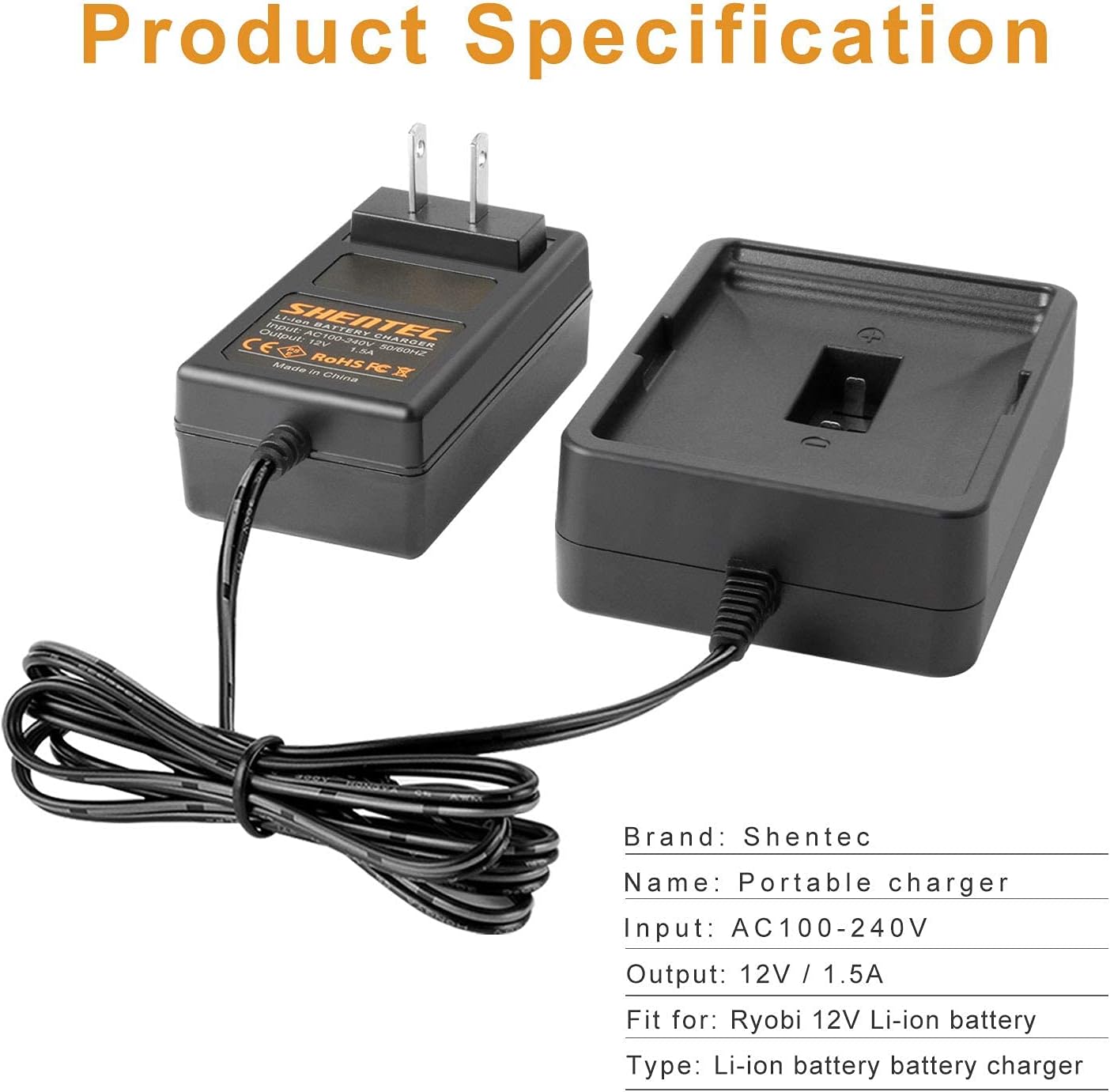Shentec 3.0Ah 12V Battery Compatible with RYOBI CB120L CB121L BPL-1220 130503001 130503005, 12V Lithium Battery (NOT for CB120N)
