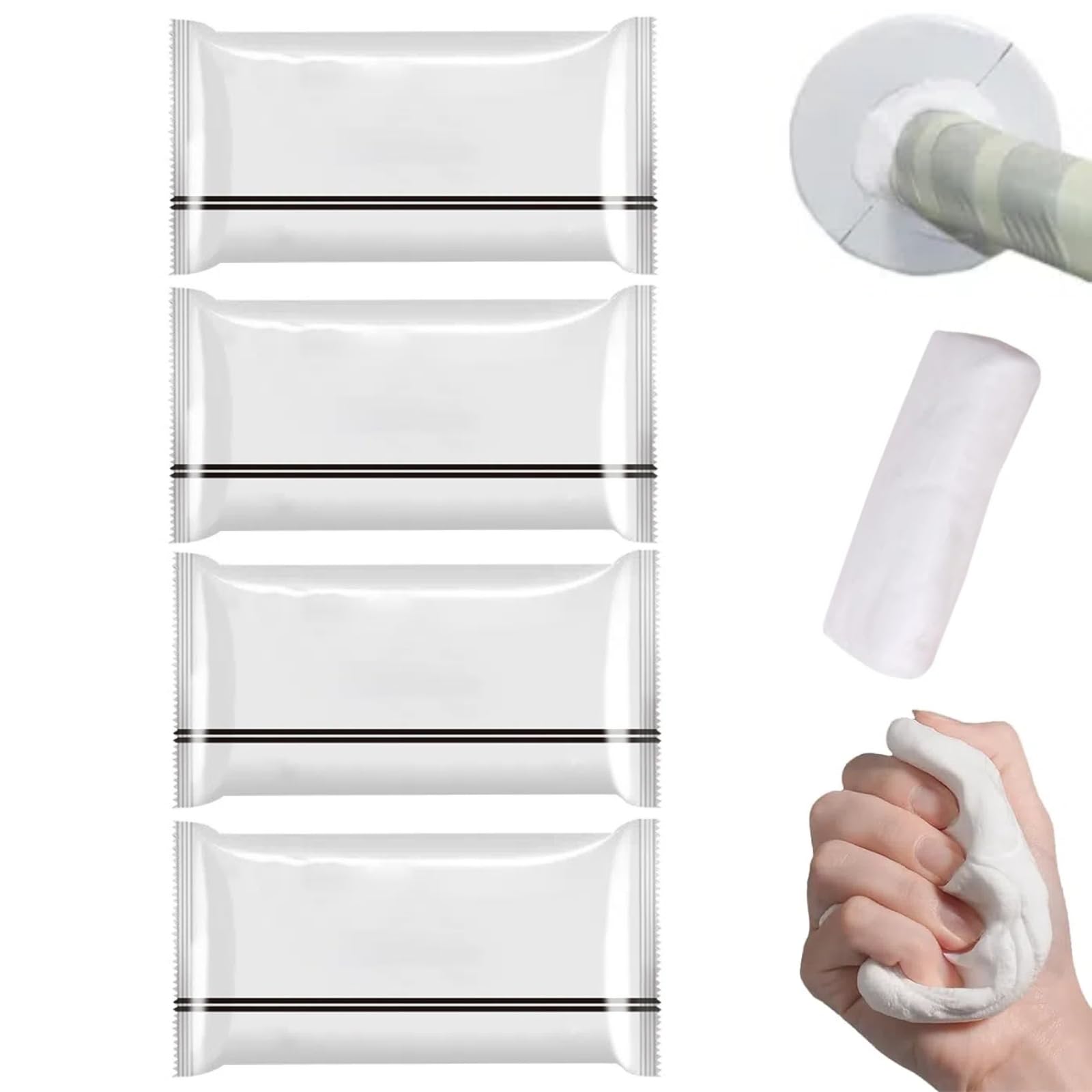 Mastic d'étanchéité imperméable multi-usages, mastic blanc à réparation rapide pour connexion de drainage, trou mural, trou de climatisation, mastic d'étanchéité pour trous de climatisation