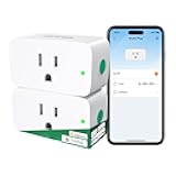 Matter Smart Plug 2 Pack, Smart Outlet Work with Alexa, Apple Home, Google Home, SmartThings, 15A/1800W Max for Home Automation, APP Remote Control,Timer&Schedule, 2.4G Wi-Fi Only