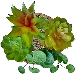 Kit 04 SUCULENTAS ARTIFICIAIS PLANTA AVULSA PARA ARRANJO ENFEITE JARDIM VERTICAL (VD1)