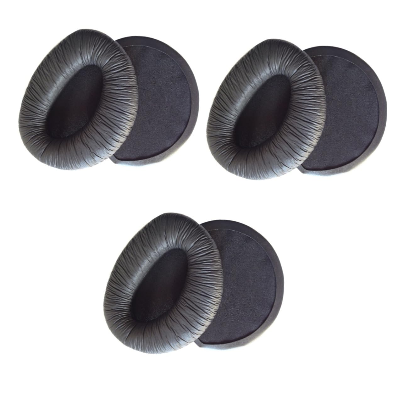 PartyKindom 3pezzi Cuscinetti Auricolari Di Ricambio Per Cuffie Design Pu e Migliora Suono Nero Confortevoli e Resistenti