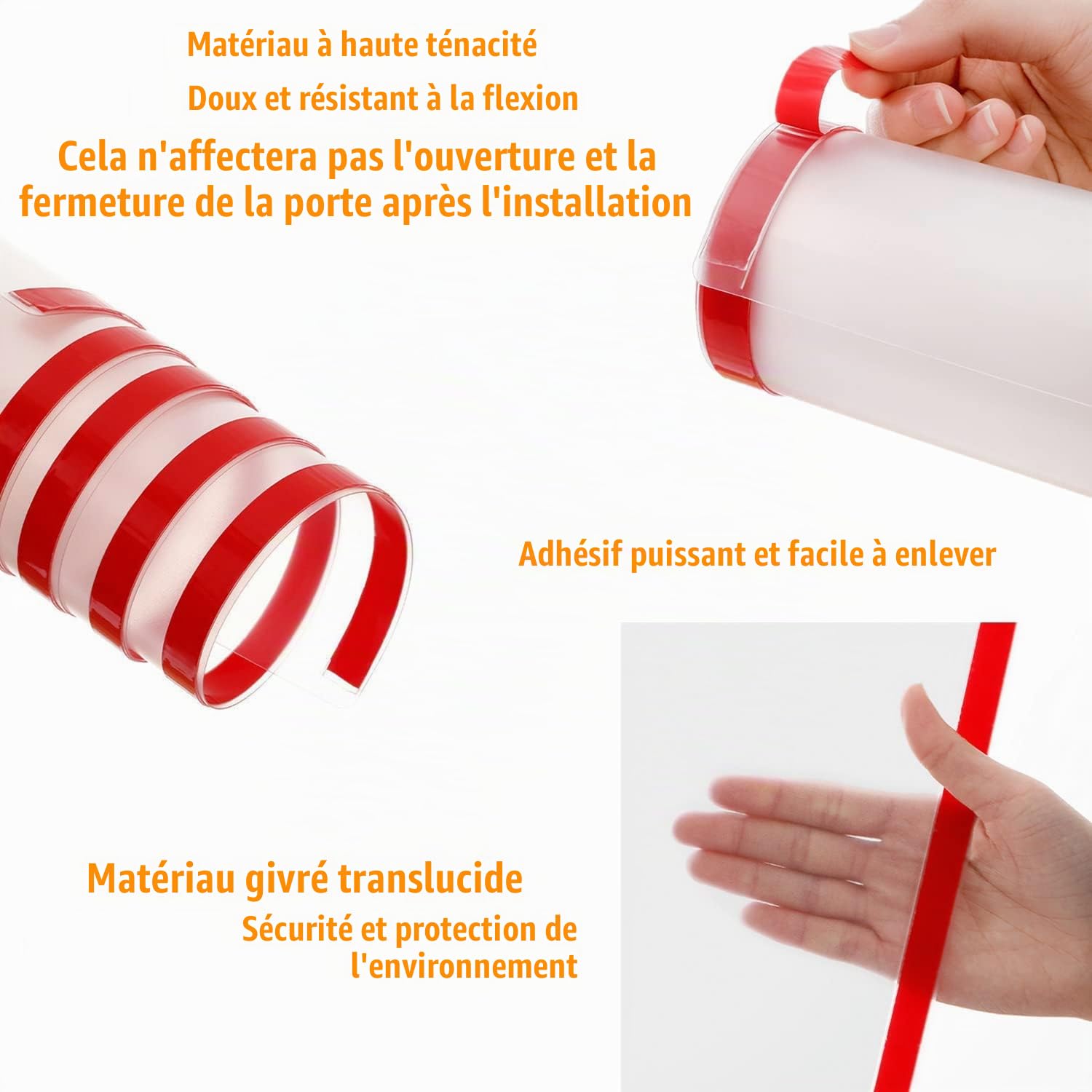 4 PCS Anti Pincement Porte Enfant en Plastique Porte Anti Pince Doigt Translucide Porte Charnière Garde Bébé Protège-Pincement de Porte pour Bébé Enfants Animaux Maison École Maternelle, 120x70 CM