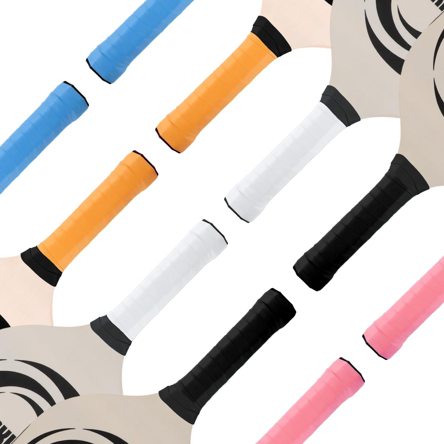 PEUTIER 10pcs Pickleball Paddle Grip Tape, Multicolored