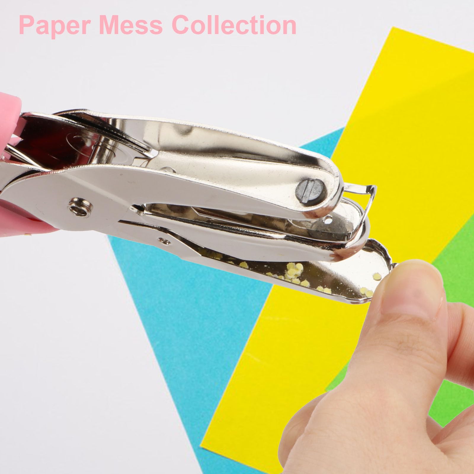 1 Pack 1/16 Inch Small Mini Tiny Shaped Circle Metal Single Handheld Hole Paper Punch Punchers with Soft-Handled for Tags Clothing Ticket (Small Circle)