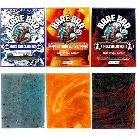 Bare Bar 3 Soap Bundle with Exfoliation Cover