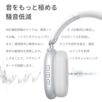Amazon.co.jp: ヘッドホン【ANCノイズキャンセリング&最大30時間
