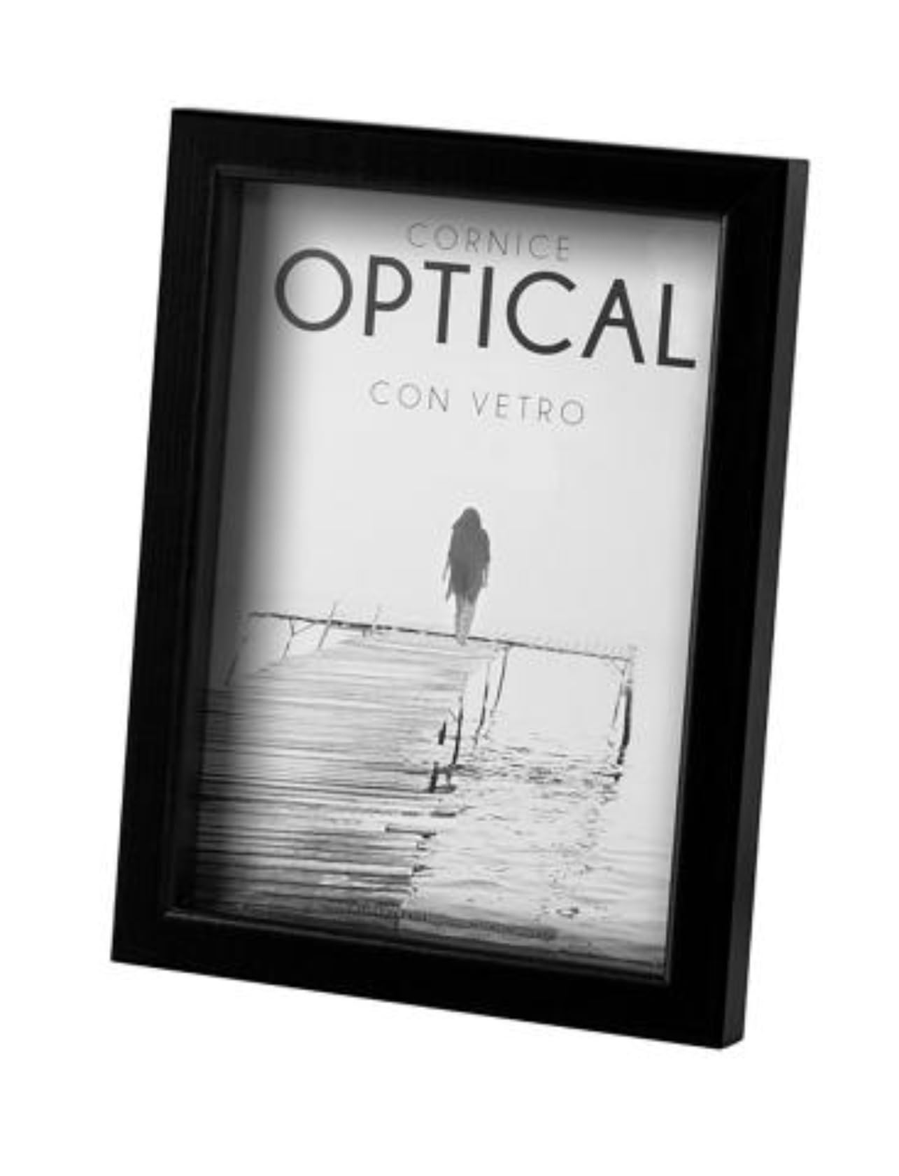 Cornice Per Poster 40x50 Cm In Legno Bianco - Moderna Con Vetro Crilex, Made In Italy - Foto 8