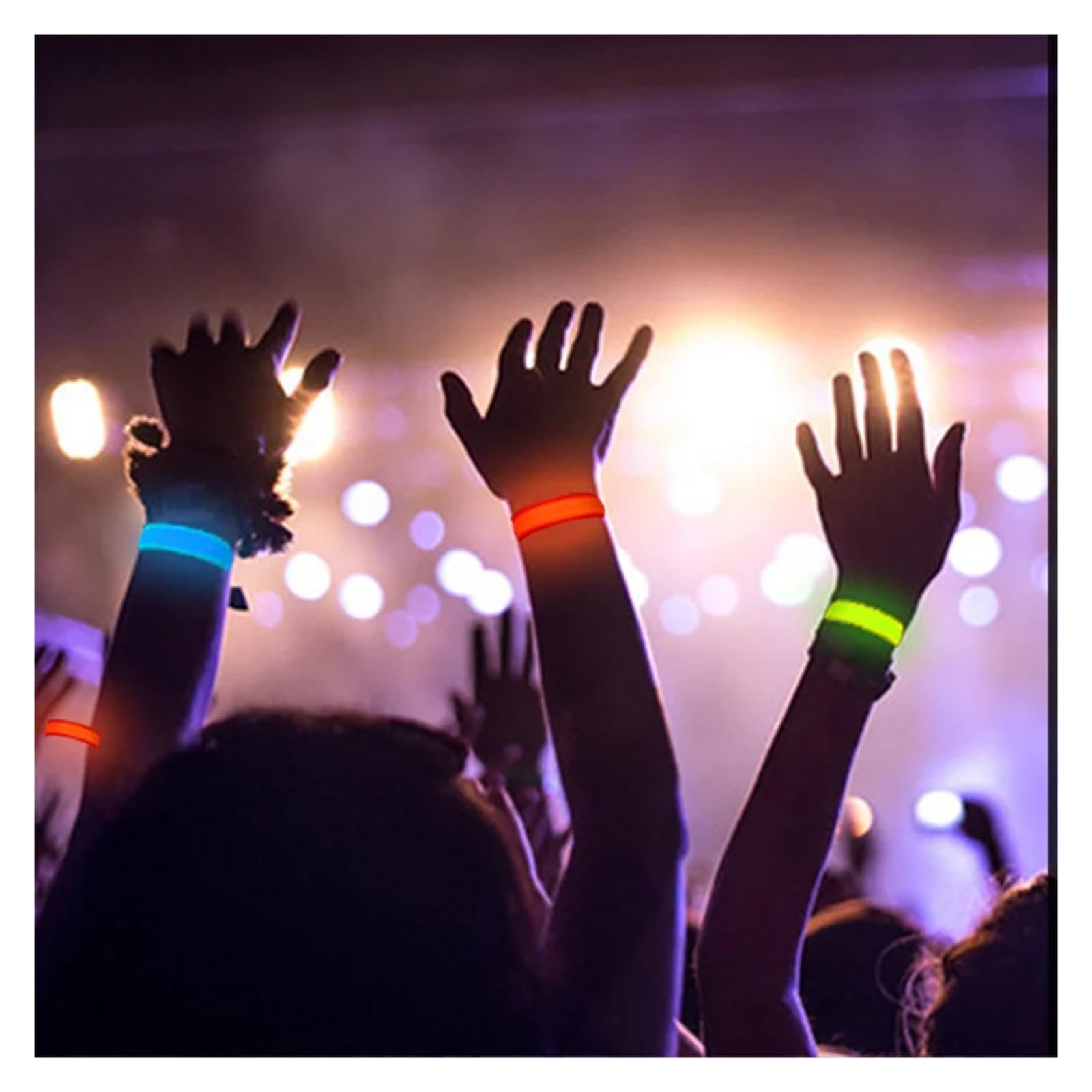 Generisch 2/8 Stück im Dunkeln leuchtende Armbänder, Neon-Armbänder, leuchtende Sport-Armbänder, wasserdichte Design-Requisiten for Musikfestivals, Neujahr und Weihnachtsfeiern(Pink,8pcs)