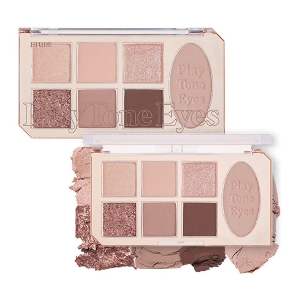 ETUDEPlay Tone Eyepalette | From Eye To Cheeks | Palette With Easy Color Matching For All | Various Texture From Sheer Matte To Wet Glitters | K-beauty (Nude Milk Tea)