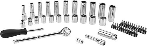 Miniatura 3 de Performance Tool W38193 - Juego de llaves universales de 52 piezas con ranura SAE y métrica, construcción de acero al cromo vanadio y estuche de