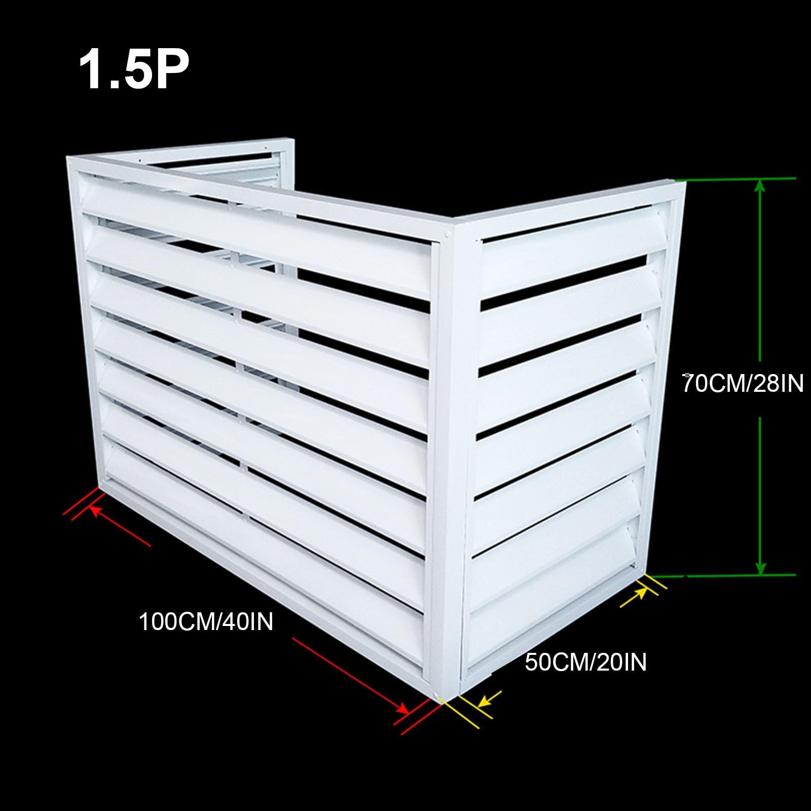 Mini klimatyzator typu split i osłona pompy ciepła do użytku na zewnątrz, trwała aluminiowa ochrona urządzeń zewnętrznych, odporna na warunki atmosferyczne, łatwa instalacja, pasuje do większości