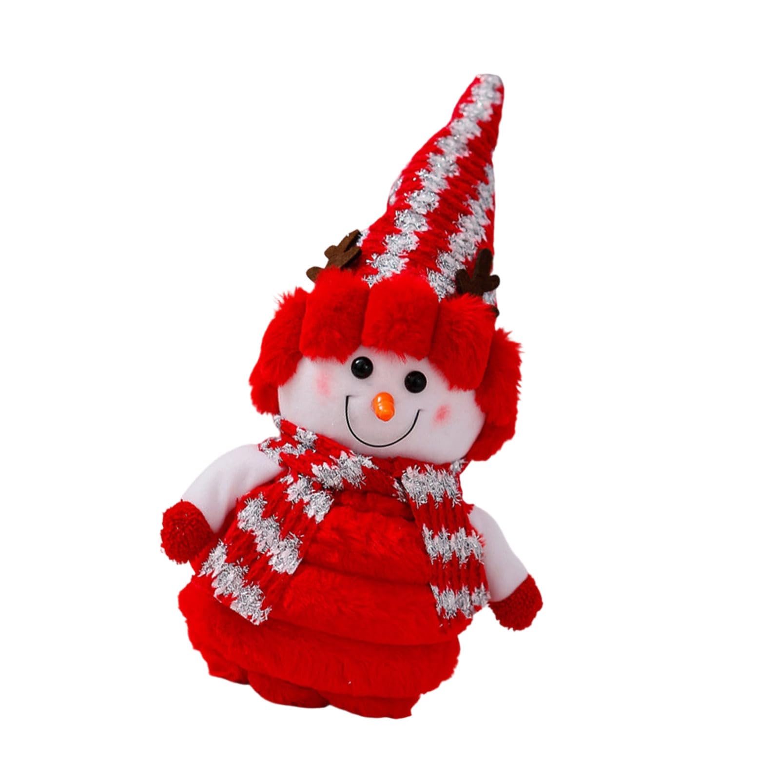 Bonhomme de neige déco sapin maison étagère bureau peluche coton durable