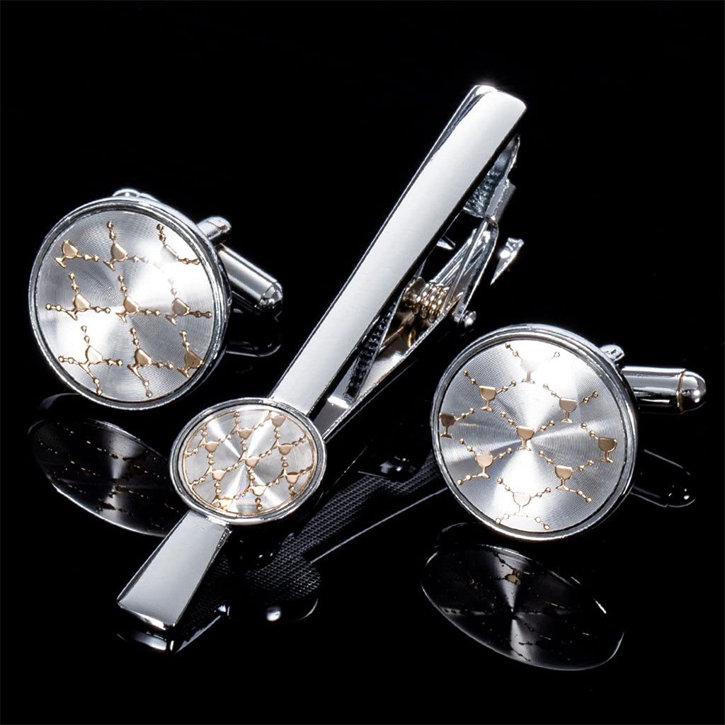 Splitter Blumen Manschettenknöpfe Krawattenclip für Krawattennadel für Herren Geschenk Klassiker Muster Bindestange Manschettenknöpfe Krawattenclip Set Männer Schmuck Schmuck