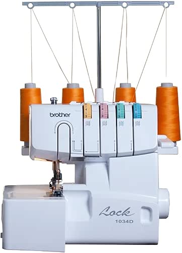 Brother Serger, 1034D, Heavy-Duty Metal Frame Overlock Machine, 1,300 Stitches