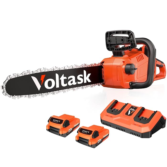 Buy Voltask Cordless Chainsaw, 40V 14Inch Brushless Electric Chainsaw with Auto Chain Tension