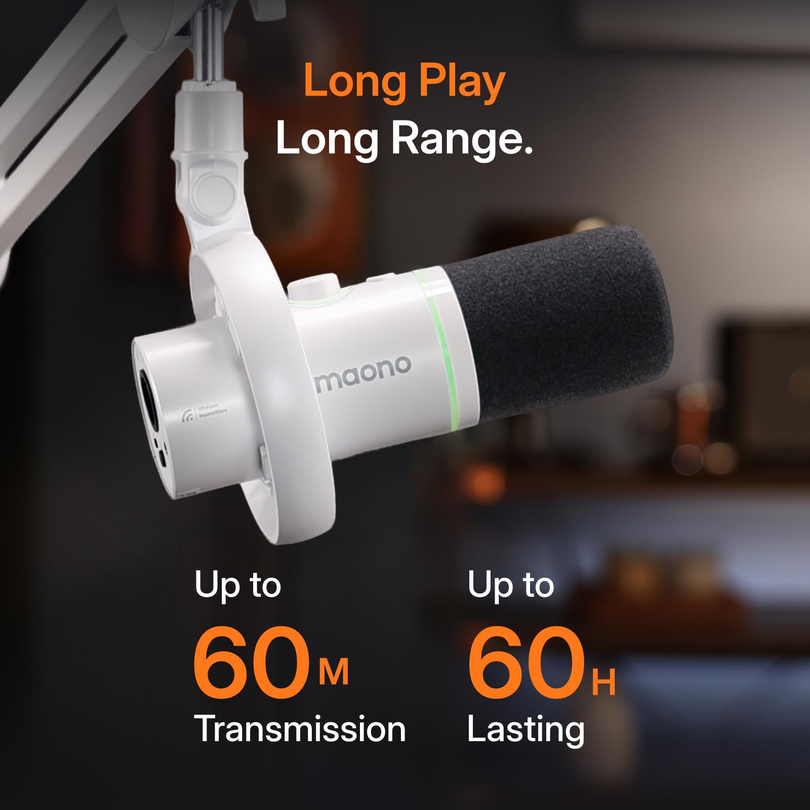 Amazon.com: MAONO PD200W Hybrid Wireless Podcast Microphone for PC