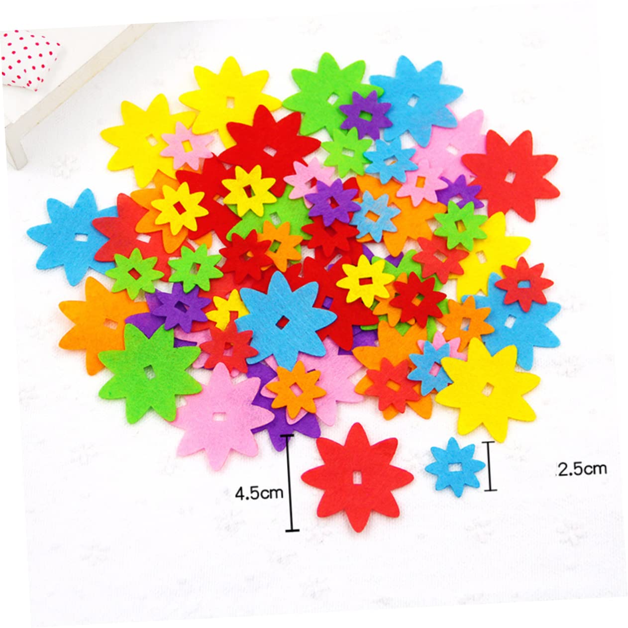 Toddmomy 15 Juegos Stickers de Tela No Tejida Forma de Flor Manualidades DIY Decoración Infantil Varios estilos