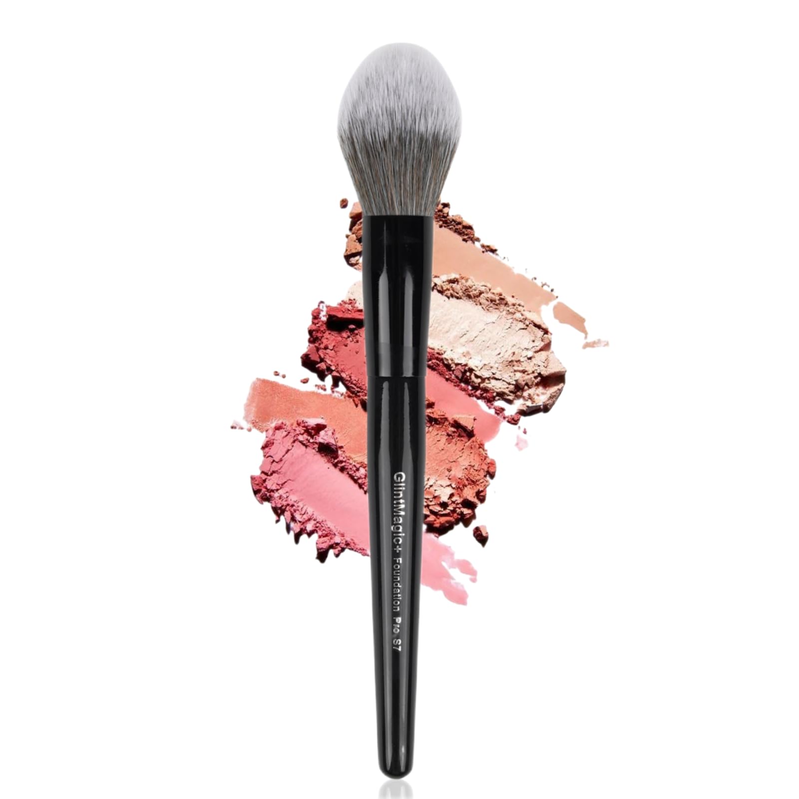 GlintMagic+ Professional Powder Brush for Loose/Pressed Powder, Tapered Setting Powder Brush, Ultra-Soft Bristles Use for Blush & Bronzer Airbrush