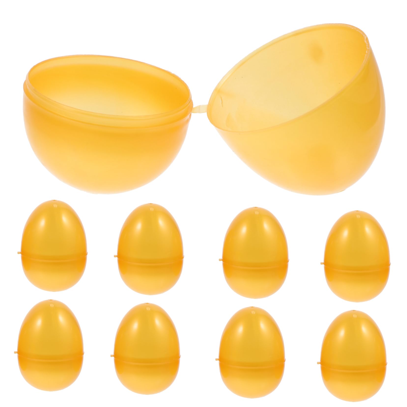 CIYODO 12pcs Golden Egg Gold Eggs Gold Decor Children's Toys Gadgets for Egg Mazing Egg Fillable Refillable Egg Fillable Eggs Plastic Openable Eggs Abs